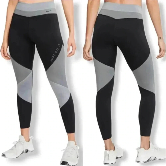 Nike The One Women’s Mid-Rise Tight Fit, Color Block Tights - Picture 1 of 8